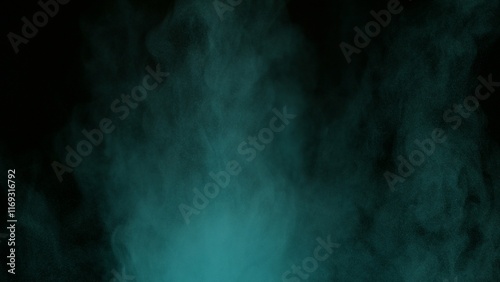 Freeze Motion Shot of Color Powder Explosion Isolated on Black Background