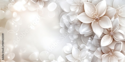 A soft, gentle abstract background featuring floral patterns in pastel colors, ideal for Women's Day themes with ample copy space