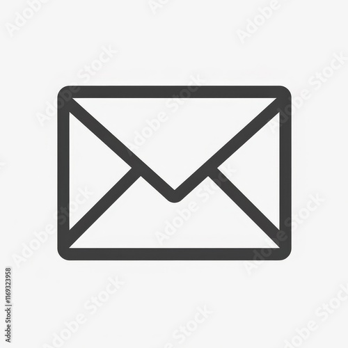 Simple envelope icon design for communication and correspondence purposes in digital formats