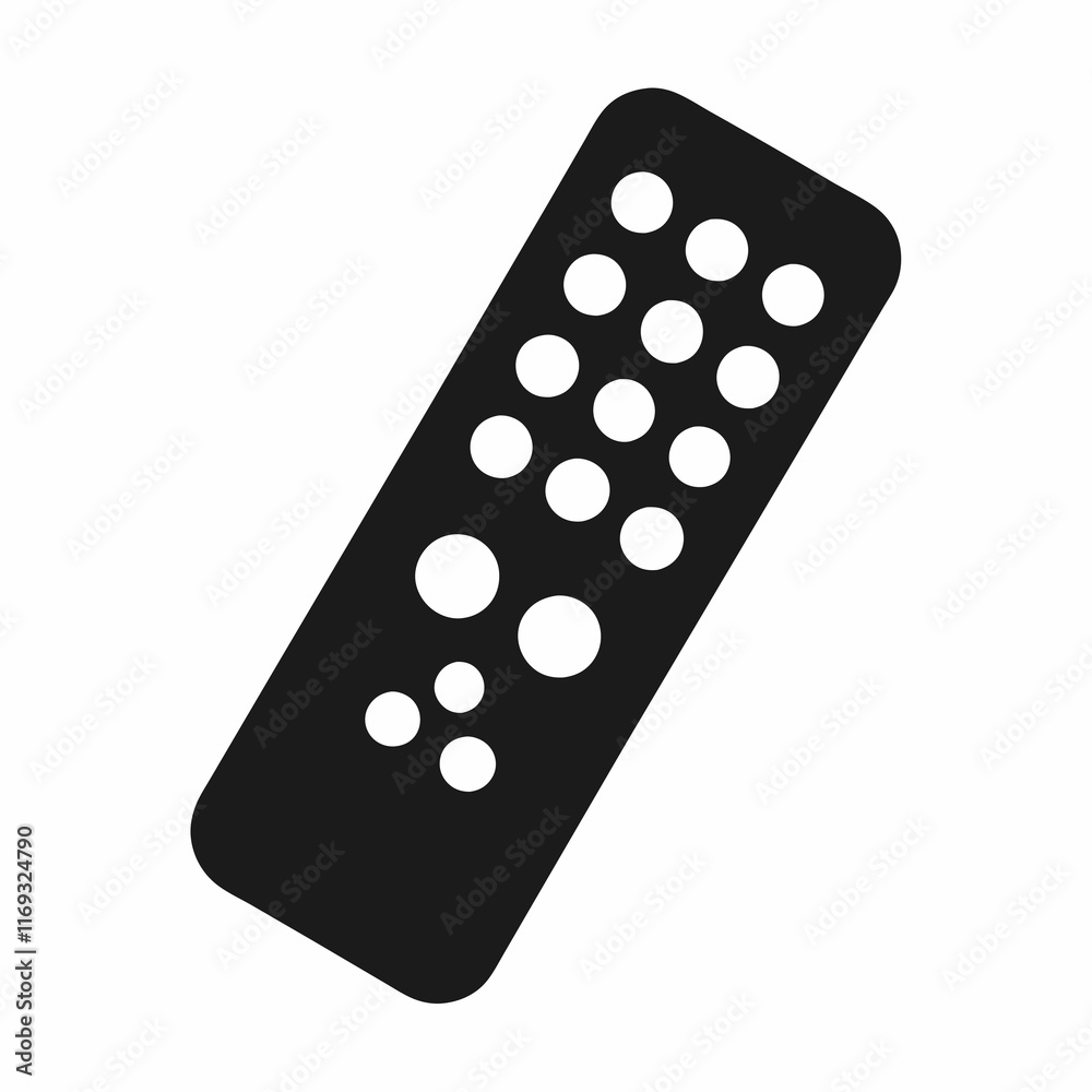 Smart TV Remote Silhouette Vector Smart TV Remote Silhouette Vector
