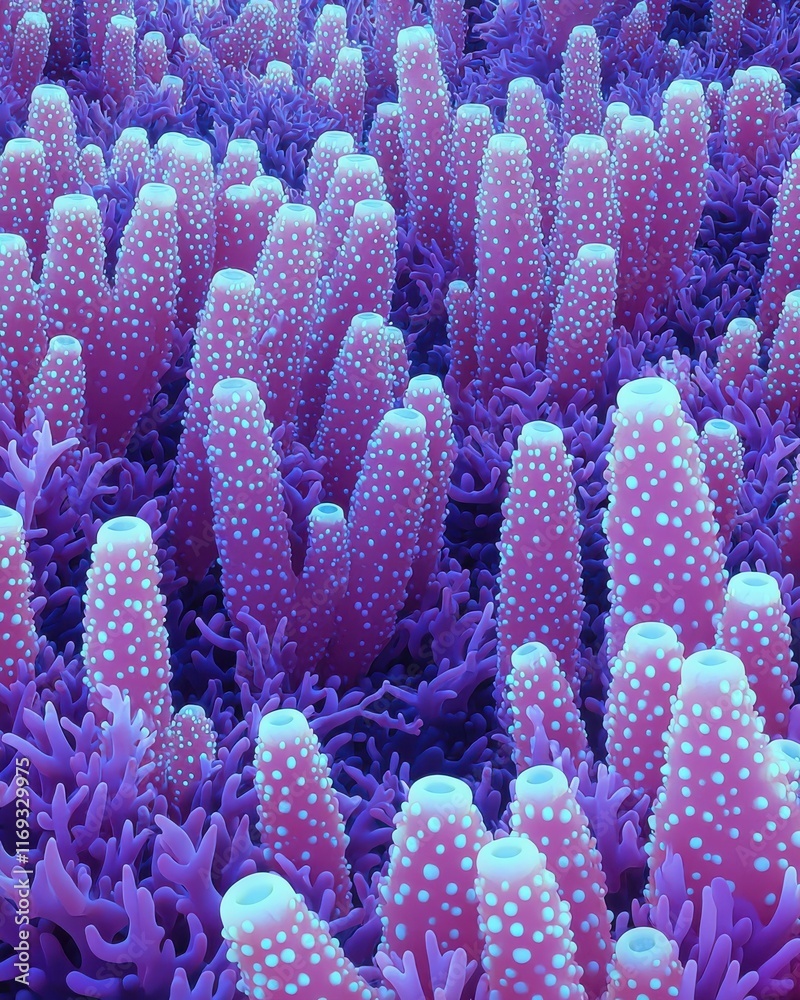 Bioluminescent coral patterns underwater ecosystem macro vibrant environment close-up view nature's artistry Bioluminescent coral patterns underwater ecosystem macro vibrant environment close-up view nature's artistry