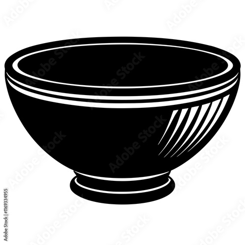Bowl silhouette vector illustration
