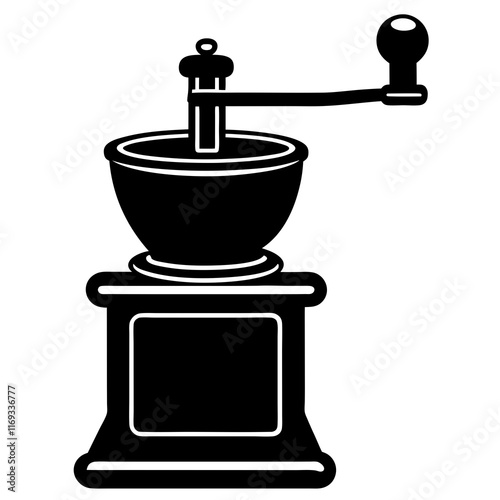 Grinder silhouette vector illustration 