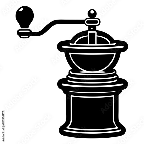 Grinder silhouette vector illustration 