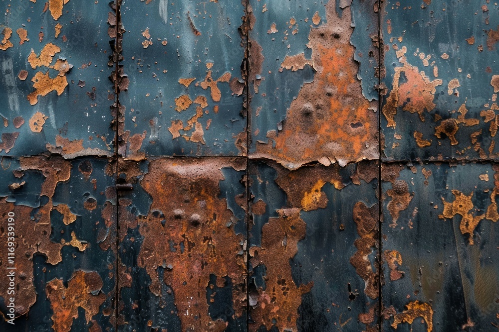 Old corroded and rust metal surface with peeling pieces. Detailed photo textured background Old corroded and rust metal surface with peeling pieces. Detailed photo textured background