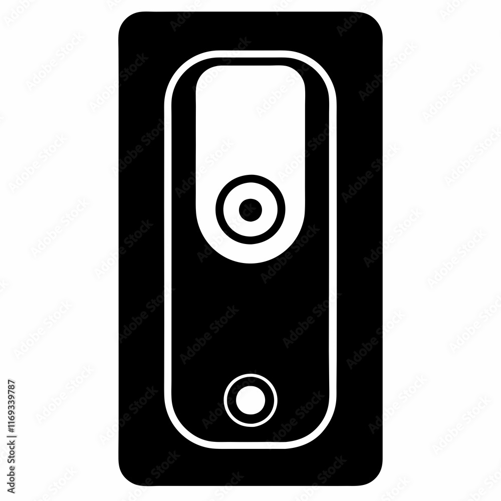 Video Doorbell Silhouette Vector Art Video Doorbell Silhouette Vector Art