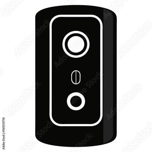 Video Doorbell Silhouette Vector Art