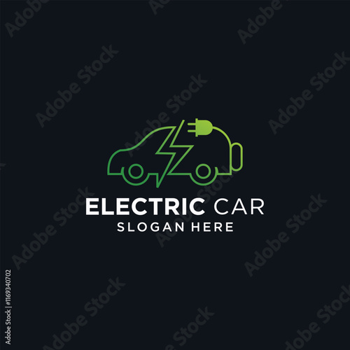 Future Electric Car Logo Icon Design, future eco friendly car logo