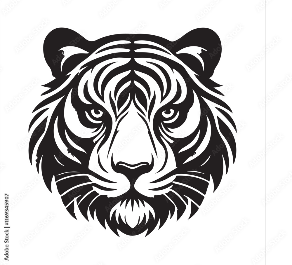 tiger head silhouette vector tiger head silhouette vector