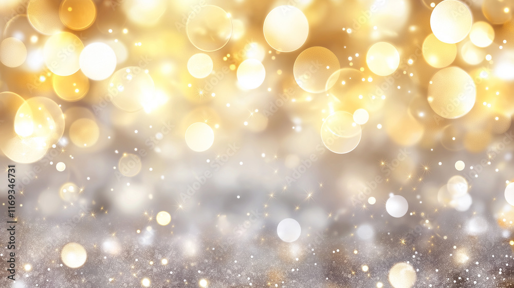 Obraz premium Golden Bokeh Lights A Warm and Dreamy Glow
