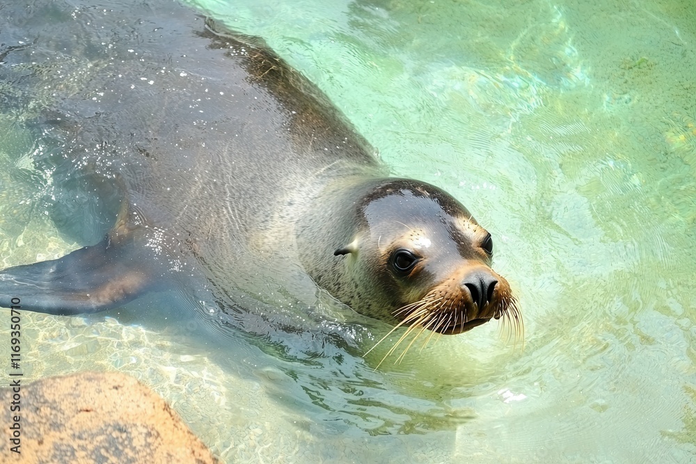 Obraz premium Galapagos Sea Lion Playing