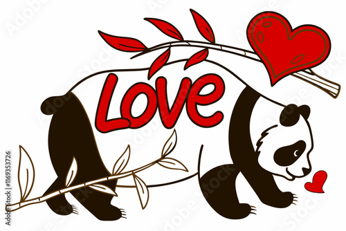 Valentine Heart Hugger: Elegant Vector Line Art in White