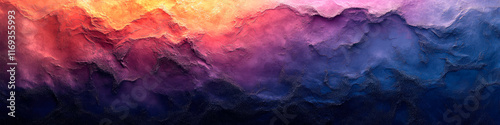 Wallpaper Mural Banner abstract digital art, abstract landscape in the colors of gray, lavender, and coral. Torontodigital.ca