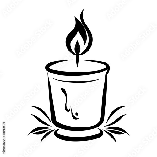 Black and white open bible icon with cross illustration and lines