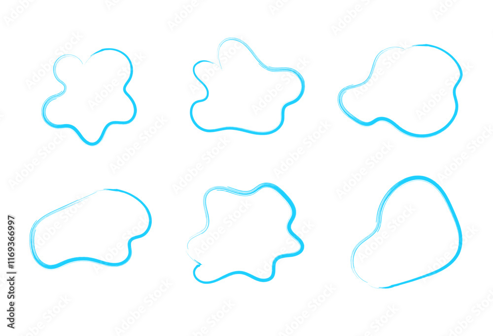 Clouds splash blue line art vector Clouds splash blue line art vector