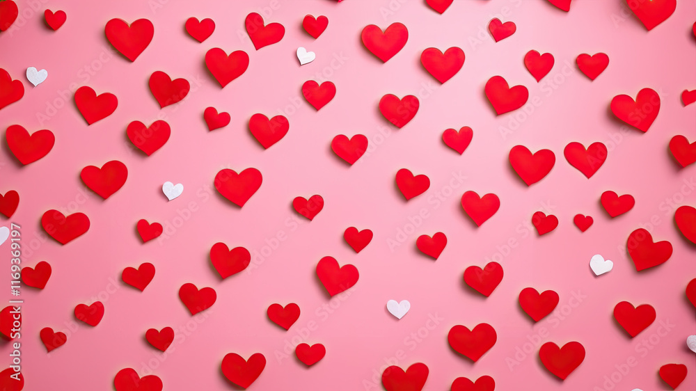 Pastel Heart Pattern Valentine's Day Background Pastel Heart Pattern Valentine's Day Background