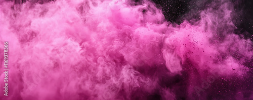 Pink and Black Smoke Swirl 