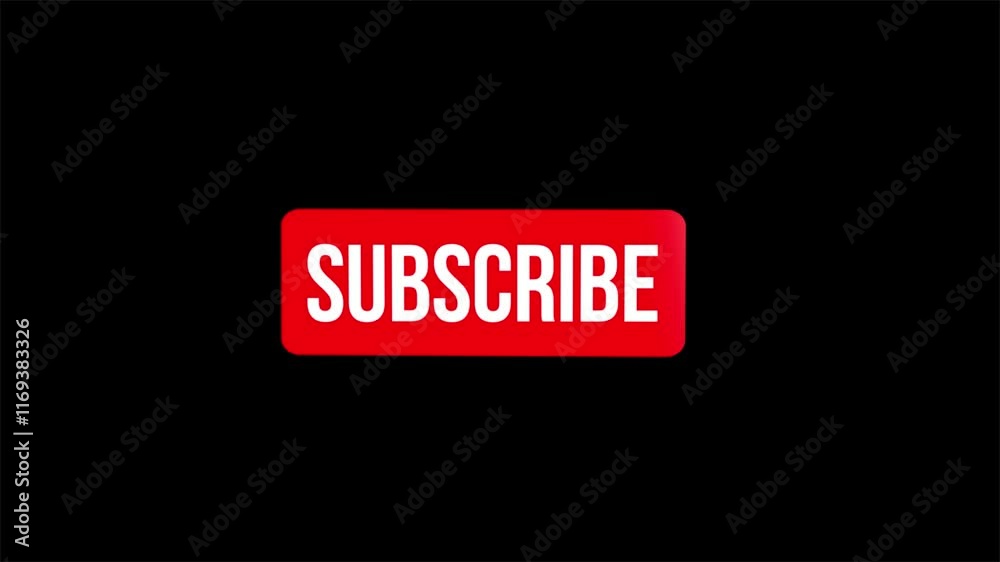 Subscribe Button 3d style 4k Animation with Black and Green Screen Background Subscribe Button 3d style 4k Animation with Black and Green Screen Background
