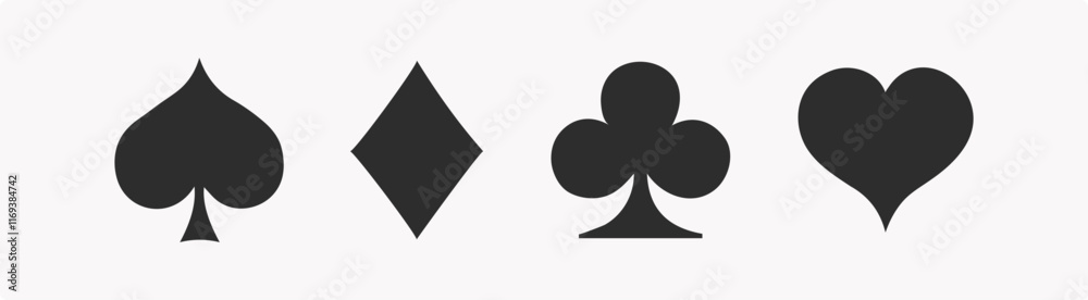 Suit deck of playing cards on white background. Suit deck of playing cards. Poker, card game, Vector illustration. Suit deck of playing cards on white background. Suit deck of playing cards. Poker, card game, Vector illustration.