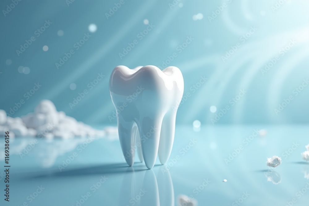 a tooth is shown in front of a blue background a tooth is shown in front of a blue background
