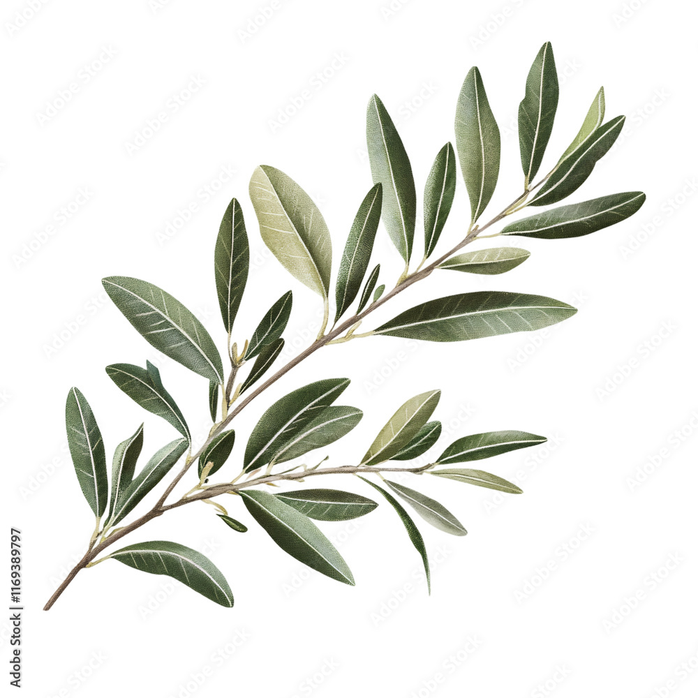 Olive branch isolated on transparent background Olive branch isolated on transparent background