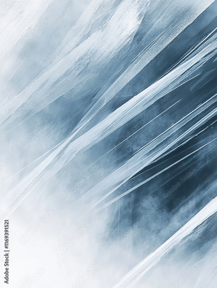 Abstract Blue and White Diagonal Lines and Fog Abstract Blue and White Diagonal Lines and Fog