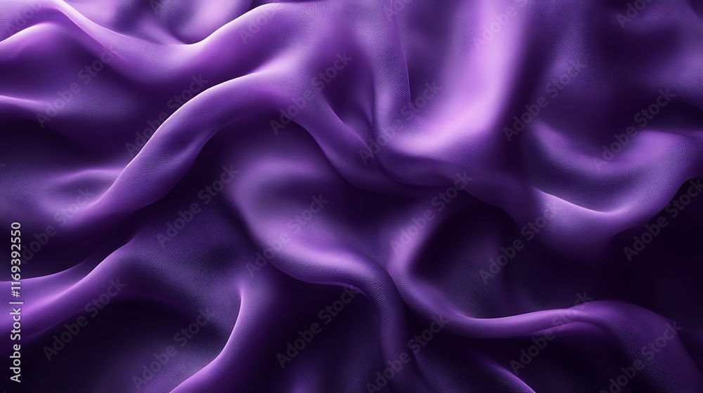 Fototapeta premium Abstract Draped Purple Fabric Texture Background