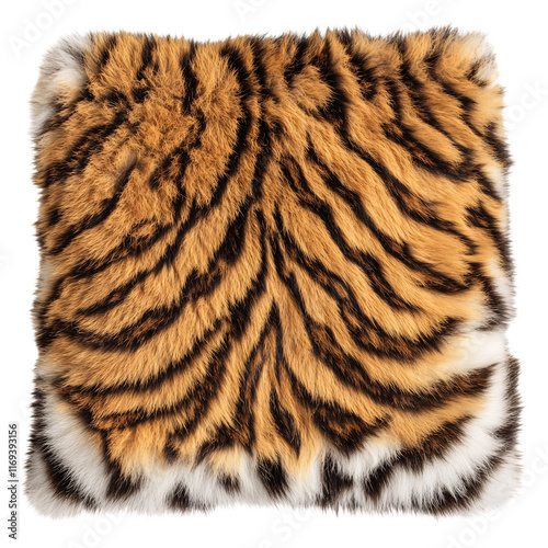 Tiger fur isolated on transparent background