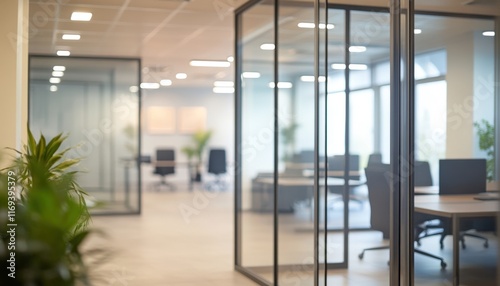 Wallpaper Mural Modern Office Interior Design Glass Partitions Workspace View Torontodigital.ca