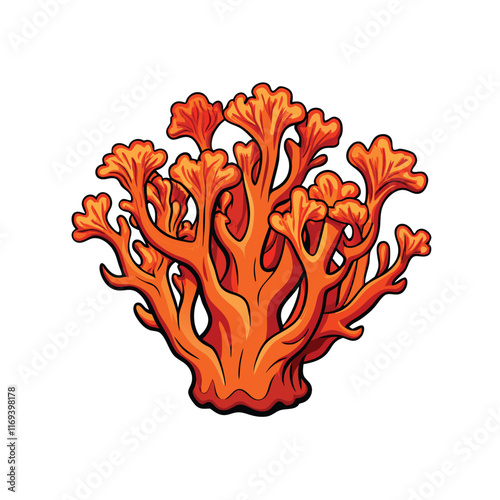 Realistic coral fungi resembling underwater coral.