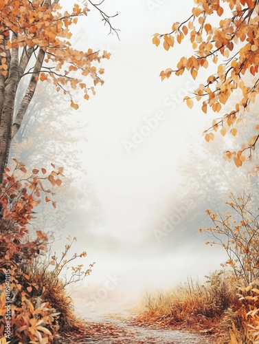 Autumnal Pathway Through Mi...