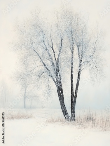 Frosty Winter Tree in a Mis...