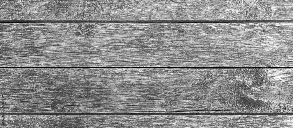Old wooden planks texture as monochrome background.