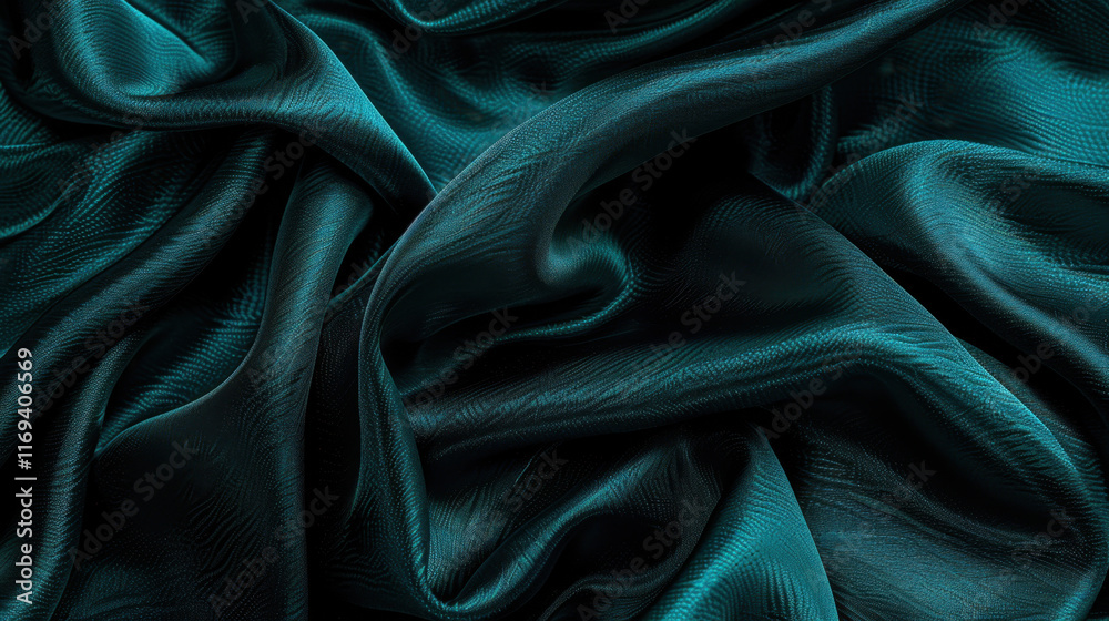 Fototapeta premium blue, teal and jade silk background