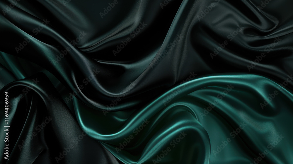 Fototapeta premium blue, teal and jade silk background