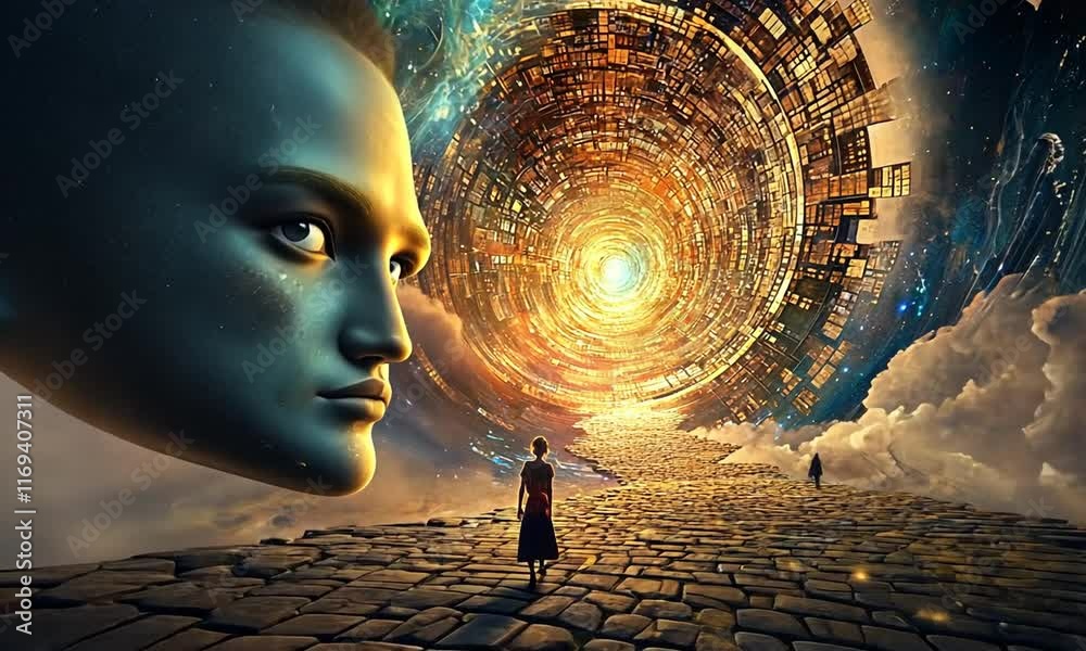 Journey into the Cosmic Consciousness: A Surreal Vision of the Unseen