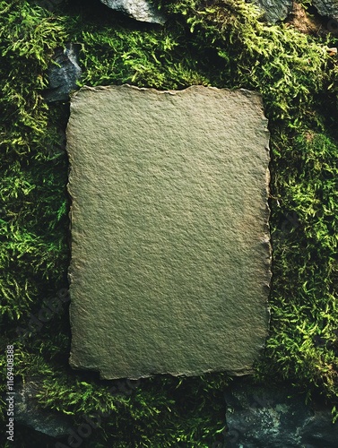 Stone Slate Embedded in Lus...