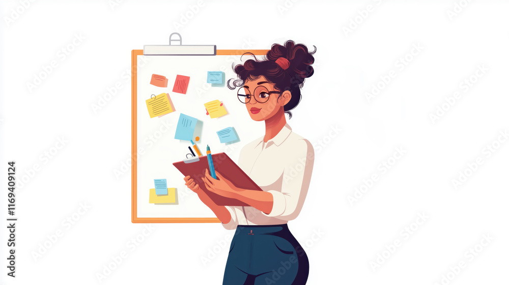 Business meeting prep bright and engaging digital office illustration Business meeting prep bright and engaging digital office illustration