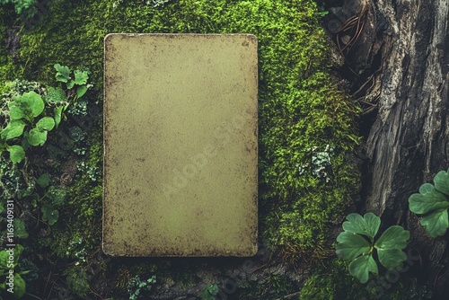 Old Book Resting On Lush Gr...