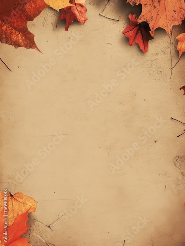 Autumn Leaves Frame Beige B...