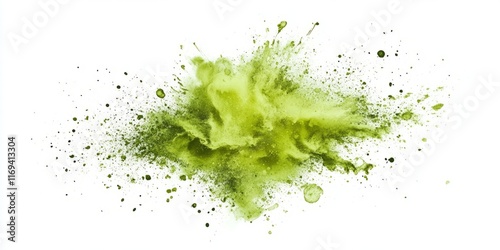 Abstract Green Powder Explo...