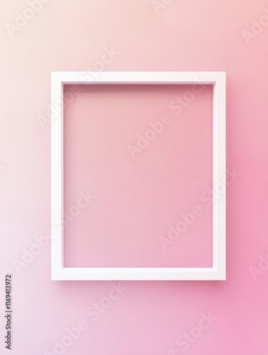 White Frame Against Pink Wa...