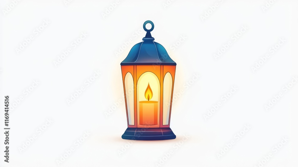 A colorful lantern illuminating a warm, inviting glow. A colorful lantern illuminating a warm, inviting glow.