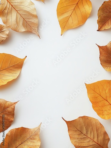 Dried Golden Leaves Frame W...