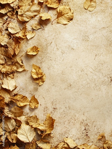 Dried Autumn Leaves Borderi...