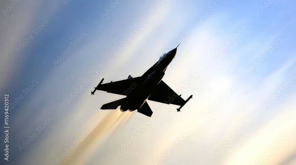 High-Speed Aircraft Interception Drill in Clear Sky High-Speed Aircraft Interception Drill in Clear Sky