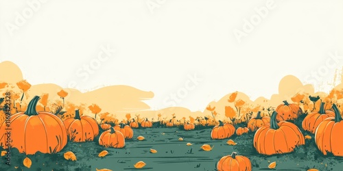 Autumn Pumpkin Patch Landsc...