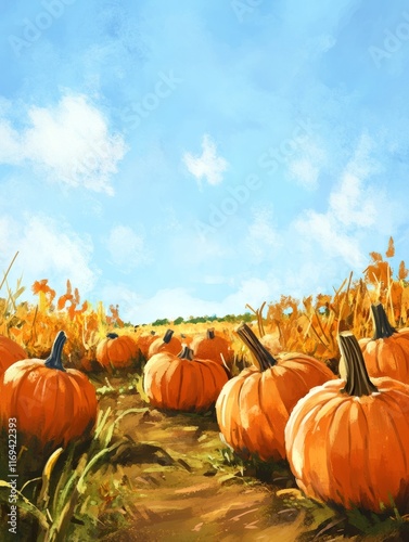 Autumn Pumpkin Patch Under ...