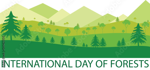 green forest landscape,forests day art