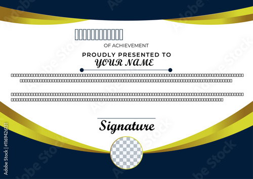 Crative and Free vector modern certificate design photo